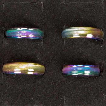 Edelstahlring Rainbow, Mod. 1, Ringgröße: D 53 (17)