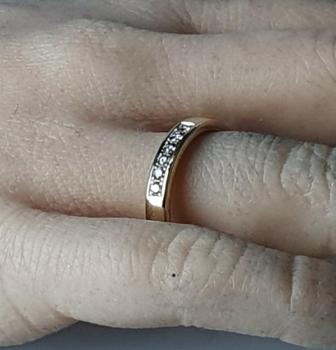 Preview: DEY Ring aus 750er Gelbgold mit 6 Diamanten 0.18 ct. , Größe 53 Gewicht: 6,1g