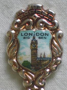 Sammellöffel "London Big Ben", versilbert, Länge: 10,5 cm, Gewicht: 10,3g