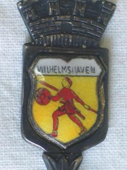 Sammellöffel "Wilhelmshaven", versilbert, Länge: 10,7 cm, Gewicht: 10,6g