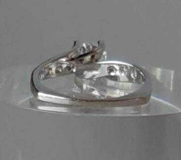 Preview: Diamantring aus 585er Weißgold mit 7 Diamanten 0.62 ct., Größe 53, Gewicht: 2,8