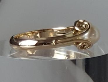 Preview: Vintage Perlenring aus 585er Gold, Größe 61, Gewicht 6,2g