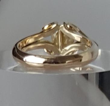 Preview: Vintage Perlenring aus 585er Gold, Größe 61, Gewicht 6,2g