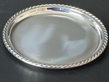 Vintage: Silberuntersetzer mit Verzierung aus 925er Sterlingsilber, Gewicht: 38,0g