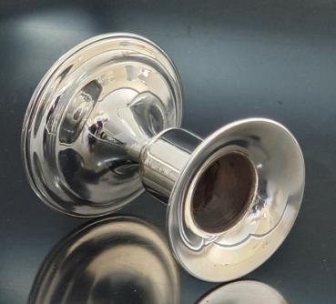 Antiksilber: Kleiner Kerzenständer "A. Ceron" aus 925er Sterlingsilber, Gewicht: 50,2g