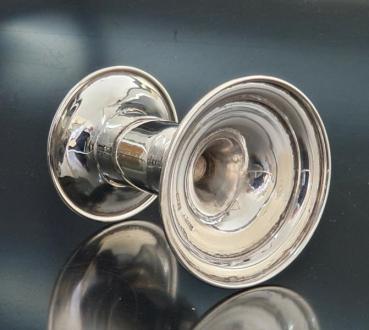 Antiksilber: Kleiner Kerzenständer "A. Ceron" aus 925er Sterlingsilber, Gewicht: 50,2g