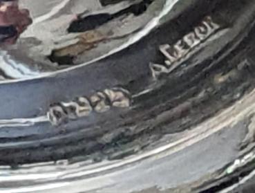 Antiksilber: Kleiner Kerzenständer "A. Ceron" aus 925er Sterlingsilber, Gewicht: 50,2g