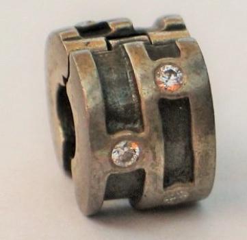 Pandora Clip Stopper "Abstract" mit Zirkonia, #790291CZ, 925er Sterlingsilber