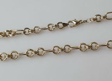 Halskette im Phantsiemuster aus 585er Gold, Länge 67,0 cm, Gewicht: 46,9g