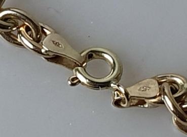 Halskette im Figarokettendesign aus 585er Gold, Länge 60,0 cm, Gewicht: 28,0g