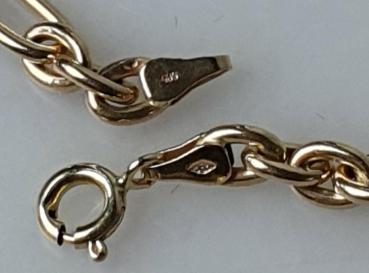 Armband im Figarokettendesign aus 585er Gold, Länge 22,5 cm, Gewicht: 10,2g
