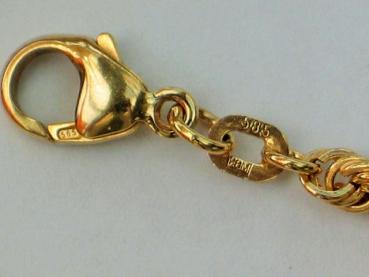 Kordelkettenarmband aus 585er Gold, Länge 19,0 cm Gewicht: 7,2g