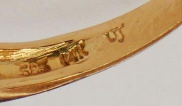 Saphir- Diamantring 0.50 ct. aus 585er Gelbgold, Größe 57, Gewicht: 3,8g