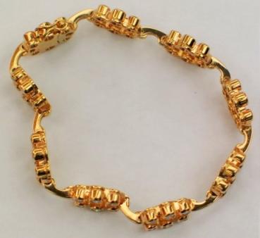 Edles Diamantarmband mit 3.02 ct (54 Diamanten) aus 750er Gold, Länge: 17,0 cm, Gewicht: 24,9g