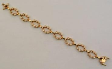 Edles Diamantarmband mit 3.02 ct (54 Diamanten) aus 750er Gold, Länge: 17,0 cm, Gewicht: 24,9g
