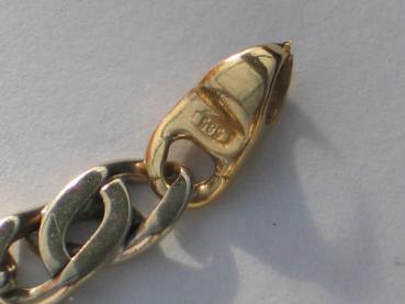 Doppelankerkettenarmband aus 585er Gelb- und Weißgold, Länge 18,5 cm, Gewicht: 10,7g