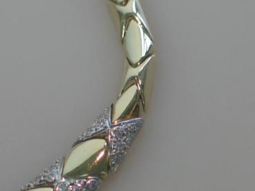 Elegantes Diamant-Collier mit 1.1 ct. aus 585er Gold, Länge 42,0 cm Gewicht: 38,5g