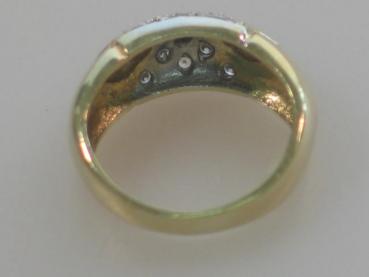 Diamantring aus 585er Gelbgold mit 0.11 ct., Größe 50, Gewicht: 4,1g