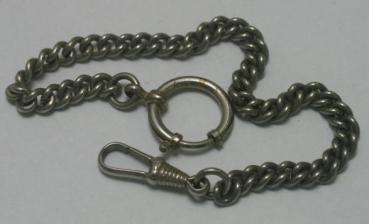 Kurze Taschenuhrenpanzerkette aus Metalll, Länge: 24 cm, Gewicht: 17g
