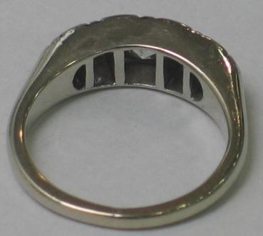 Preview: Bellé Époque Stil: Diamantring mit Diamanten im "Old European Cut", 1.10 ct., Weissgold 750, Größe 56