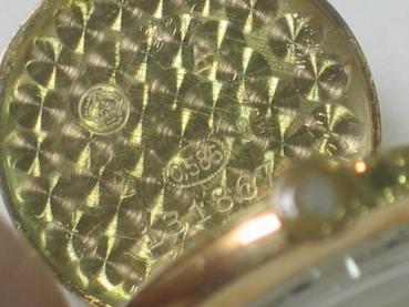 Vintage: Damenuhr mit Goldarmband um 1920, 585er Gold, Handaufzug