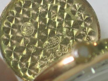 Preview: Vintage: Damenuhr mit Goldarmband um 1920, 585er Gold, Handaufzug