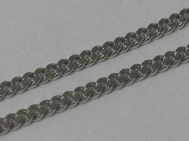 Feine Flachpanzerkette aus 925er Sterlingsilber, Länge: 42,0 cm, Gewicht: 5,0g