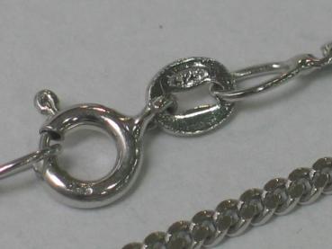 Preview: Feine Flachpanzerkette aus 925er Sterlingsilber, Länge: 42,0 cm, Gewicht: 5,0g