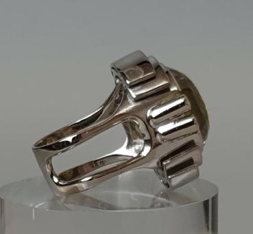 Juwelierarbeit Exclusiver Lemon Citrin Diamantring 750er Weißgold, Größe: 56, Gewicht: 27,0g