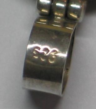 Preview: Anhänger mit Schmuckstein oval, 925er Sterlingsilber, Gewicht: 6,3g