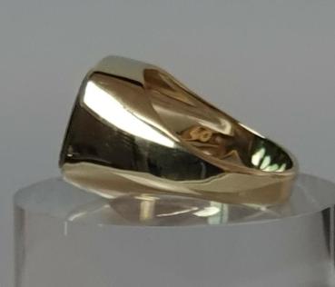 Unisex Ring mit Prasiolith Schmuckstein, 333er Gold, Größe 64, Gewicht: 9,4g