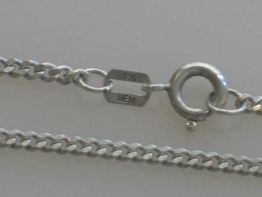 Preview: Kurze Flachpanzerhalskette aus 835er Silber, Länge: 39,0 cm, Gewicht: 4,6g