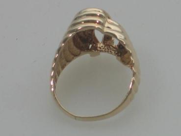 Preview: Unisex Ring "Hufeisen" mit Diamanten, 585er Gold, Größe 55, Gewicht: 6,7g