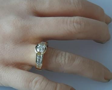 Herrlicher Diamantring mit 1.65 ct. 750er Gold, Größe 53, Gewicht: 7,6g