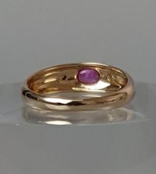 Preview: Rubin- Diamantring aus 585er Gelbgold, Größe 51, Gewicht 1,8g