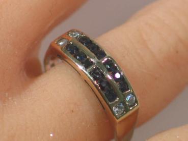 Saphir Ring aus 333er Gold, Größe 55, Gewicht: 1,3g