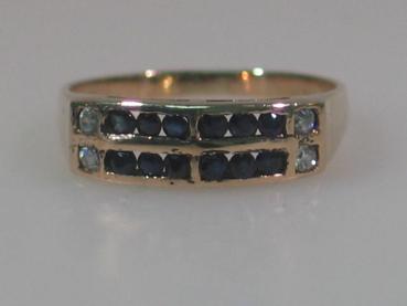 Preview: Saphir Ring aus 333er Gold, Größe 55, Gewicht: 1,3g