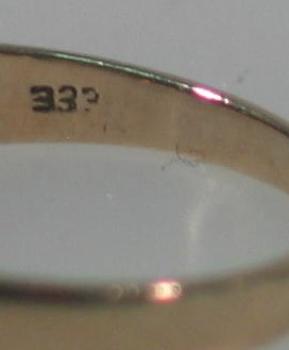 Saphir Ring aus 333er Gold, Größe 55, Gewicht: 1,3g