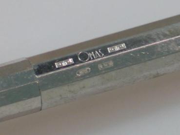 Vintage "Mas" Druckbleistift mit Ersatzminen, 925er Sterlingsilber, Länge 14,5 cm, Gewicht: 51g