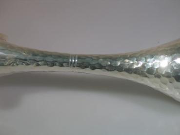 Preview: Vintage: Herrliche kleine Vase aus 925er Sterlingsilber -gehämmert-, Höhe 18,0 cm, Gewicht: 87,6g