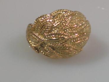 Schmuckring -Blattmotiv- aus 750er Gold, Größe 50, Gewicht: 10,6g