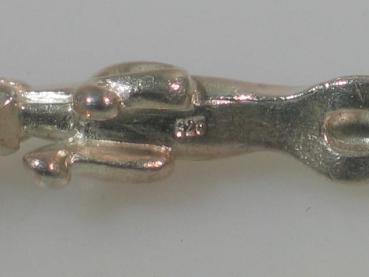 Schlüsselanhänger "Jaguar" aus 925er Sterlingsilber mit Ankerkette