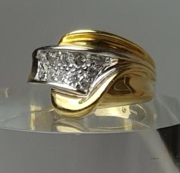 Preview: Schmuckstein Gelbgoldring aus 750er Gold, Größe 57, Gewicht: 7,8g