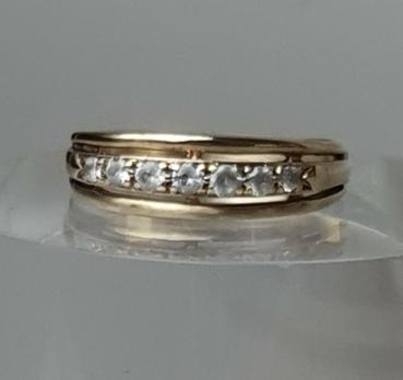 Schmuckstein Gelbgoldring aus 333er Gold, Größe 56, Gewicht: 2,7g