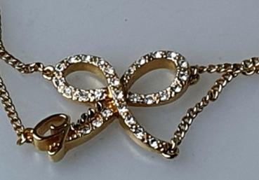 Preview: Hübsches Schmucksteinarmband "Guess", vergoldet, Länge 19,5 cm, Gewicht: 5,0g