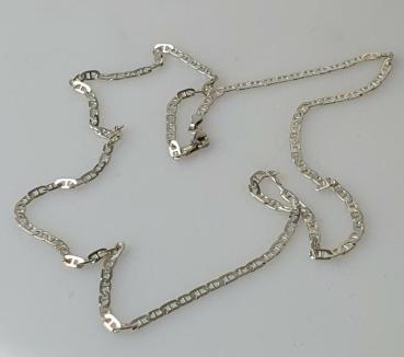 Doppelanker Halskette aus 925er Sterlingsilber, Länge 60,0 cm, Gewicht: 8,0g