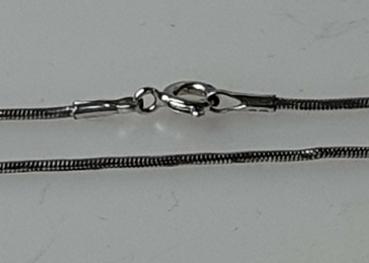 Kurze Schlangenhalskette matt/glänzend aus 925er Sterlingsilber, Länge 40,5 cm, Gewicht: 3,67g