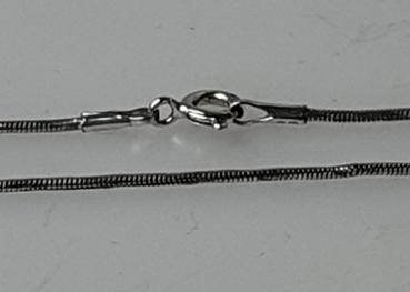 Kurze Schlangenhalskette matt/glänzend aus 925er Sterlingsilber, Länge 40,5 cm, Gewicht: 3,67g