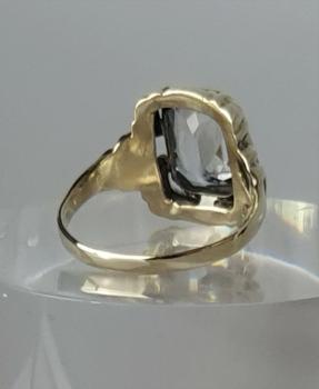 Aquamarin 2.1 ct. Goldring aus 333er Gold, Größe 51, Gewicht: 2,2g