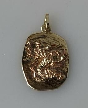 Kettenanhänger Sternzeichen "Skorpion" aus 585er Gold, Gewicht: 4,7g